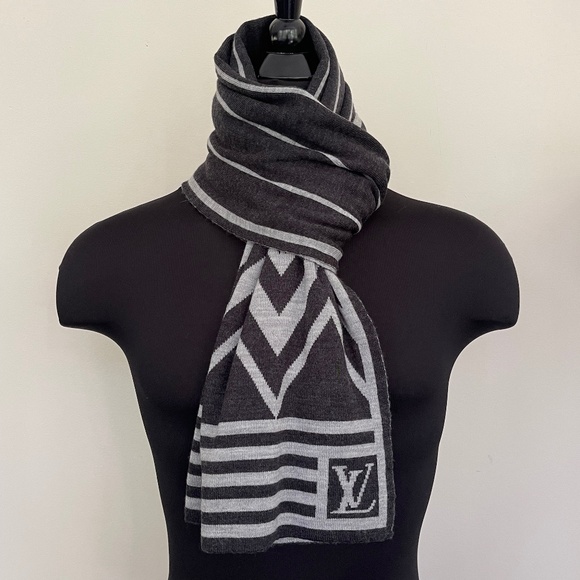 New Louis Vuitton Scarf Dark Gray KARAKOAM Cashmere Stole Wrap - Picture 1 of 7